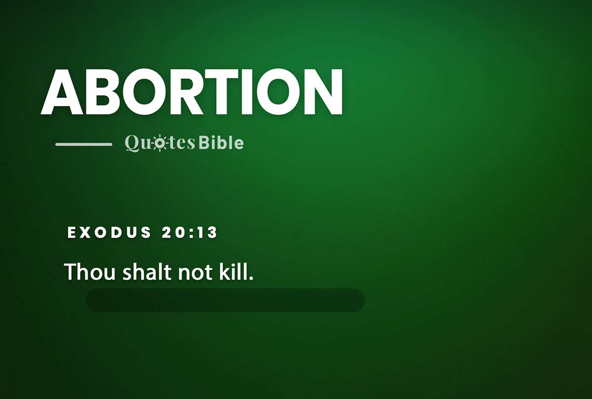 abortion bible verses quote