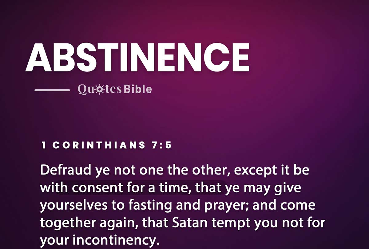 abstinence bible verses quote