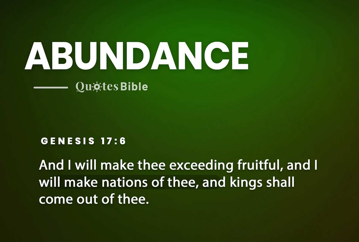 abundance bible verses quote