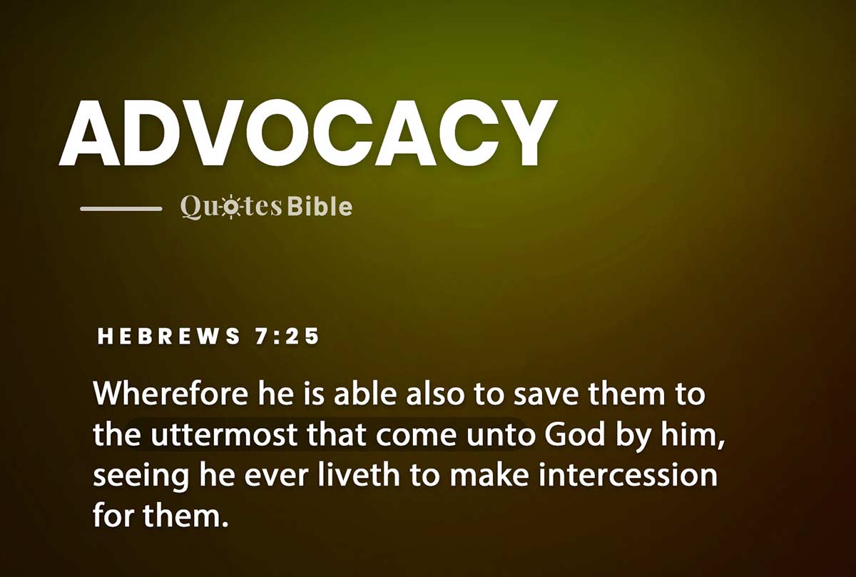 advocacy bible verses quote