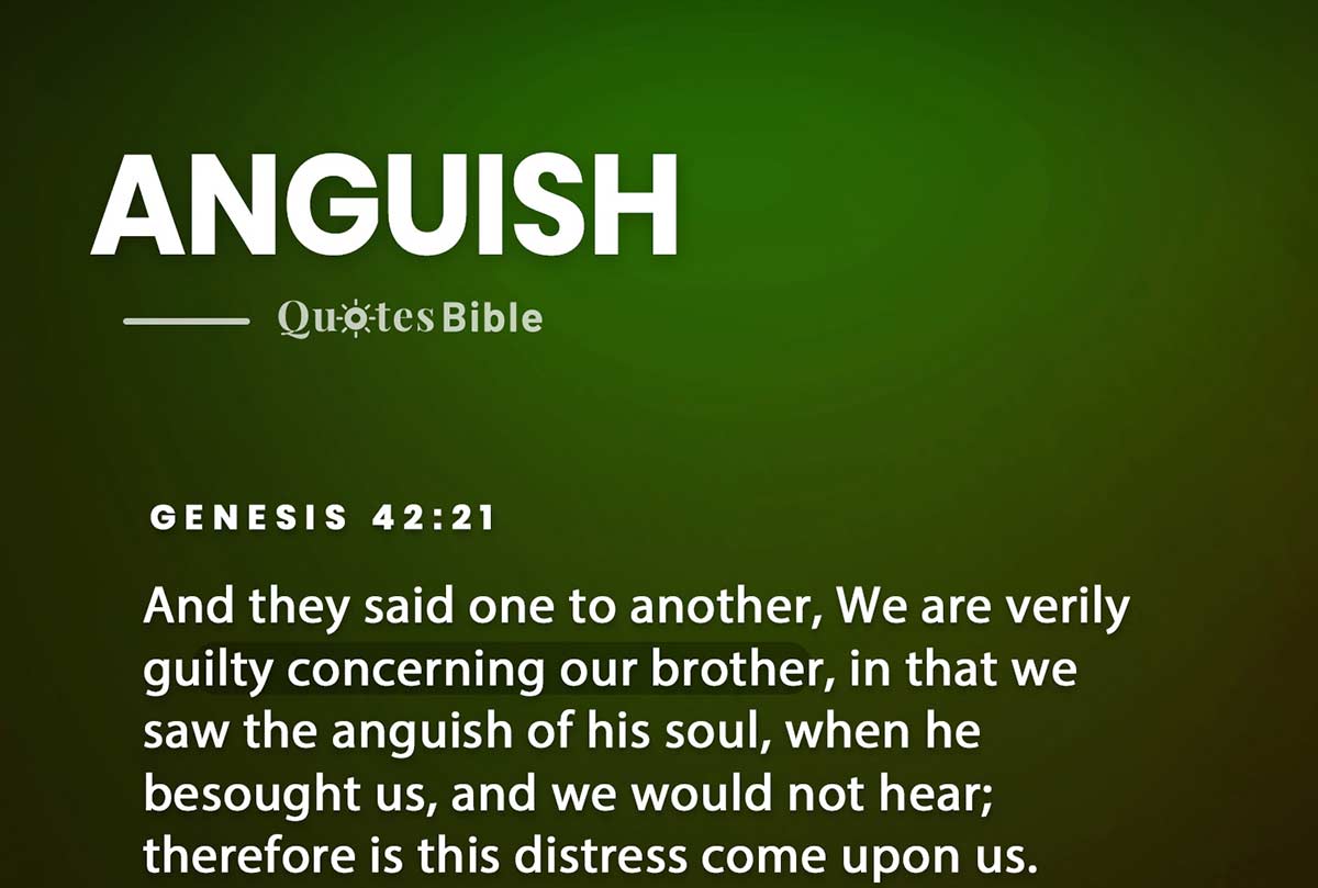 anguish bible verses quote