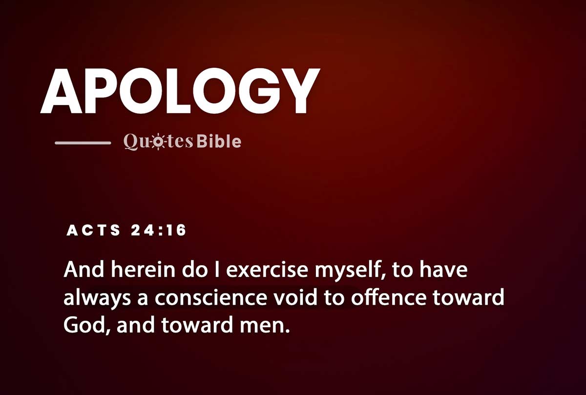 apology bible verses quote