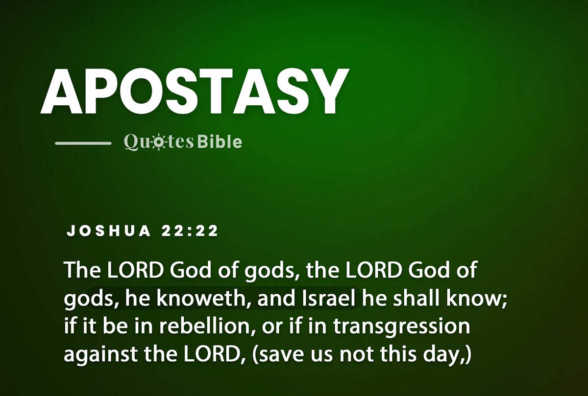 apostasy bible verses quote