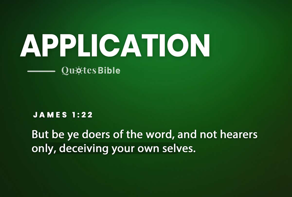 application bible verses quote