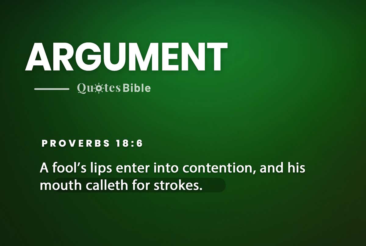 argument bible verses quote