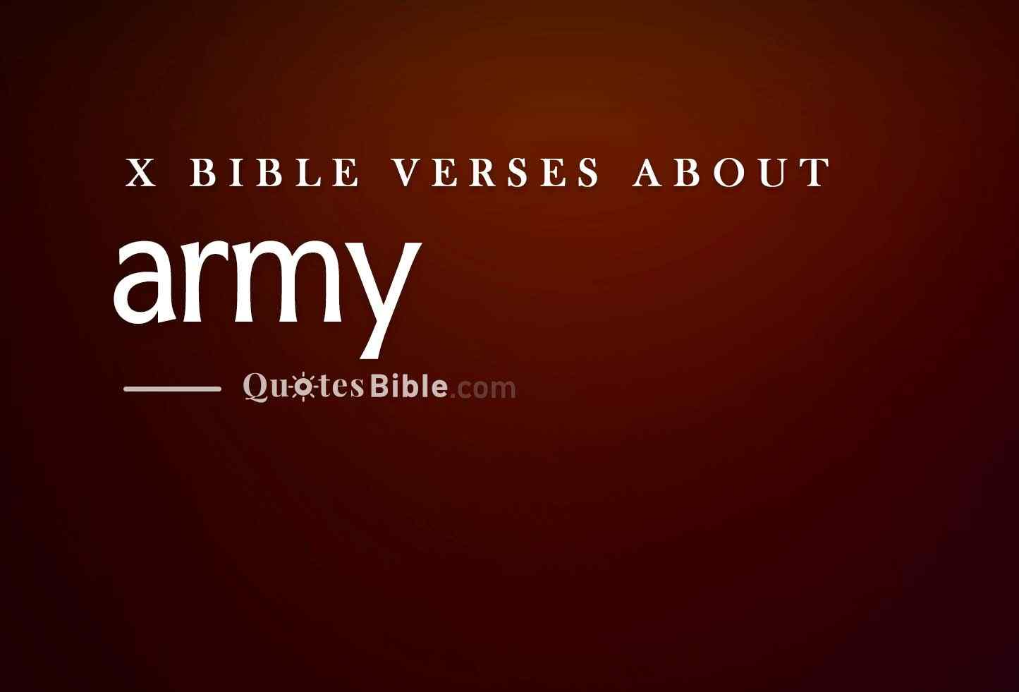 army bible verses quote