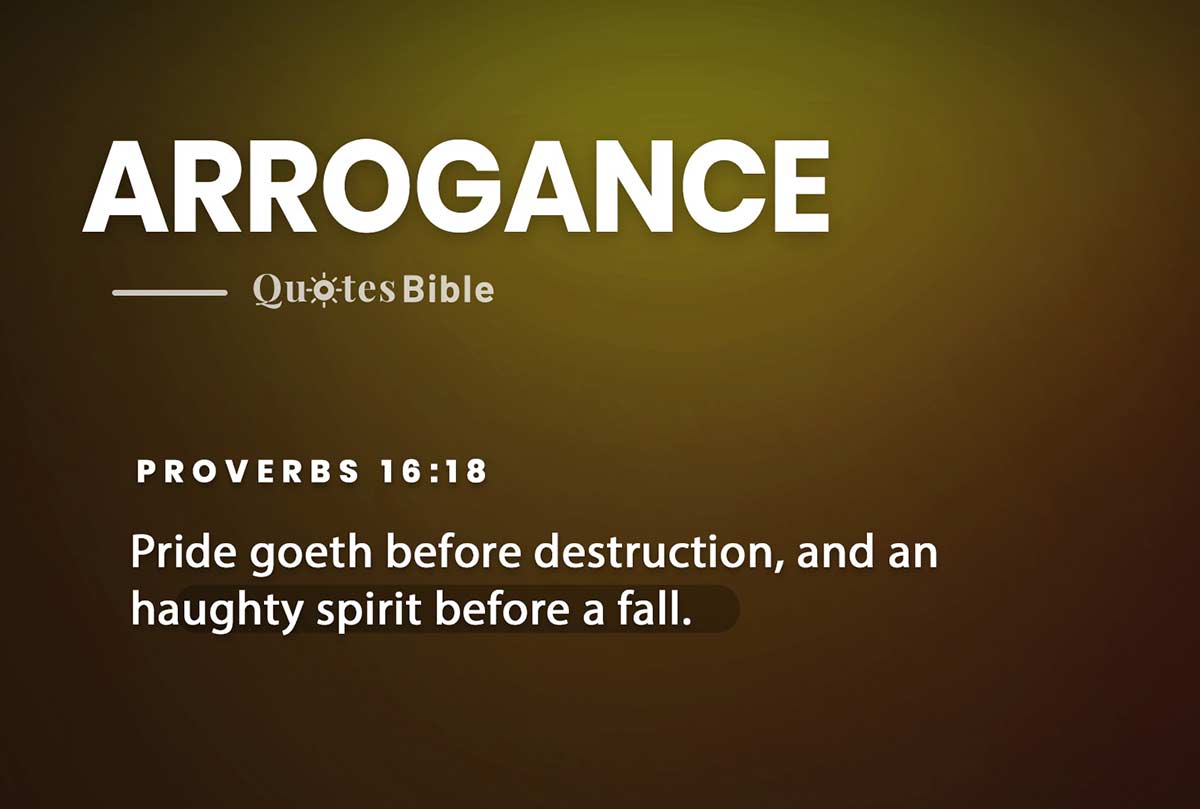 arrogance bible verses quote