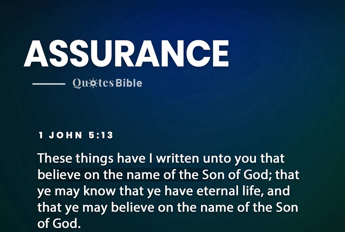 assurance bible verses quote