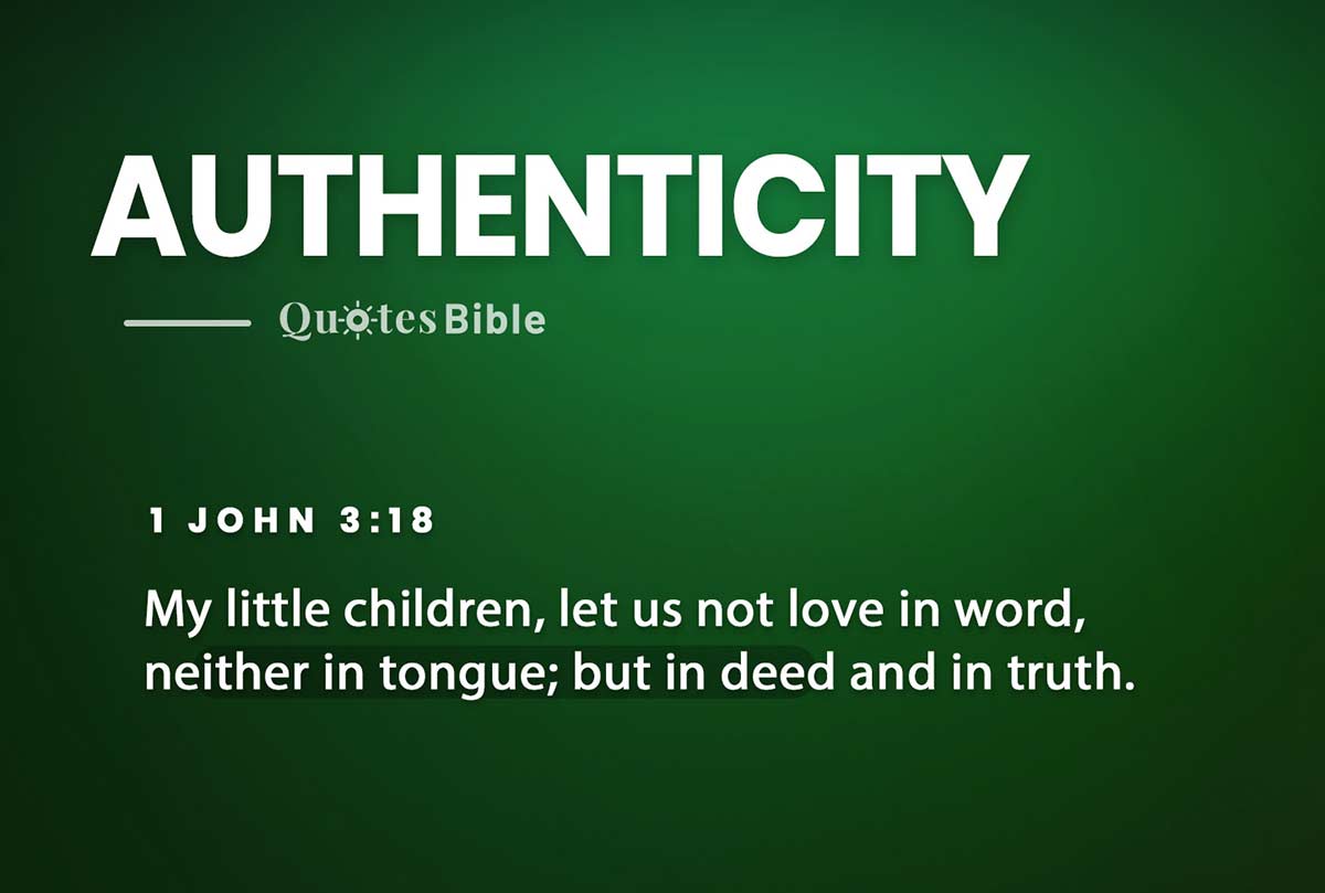 authenticity bible verses quote