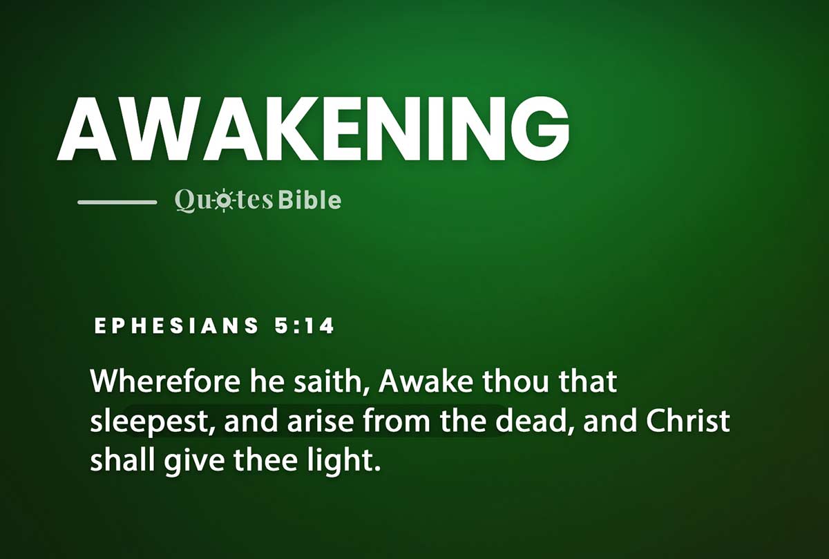 awakening bible verses quote