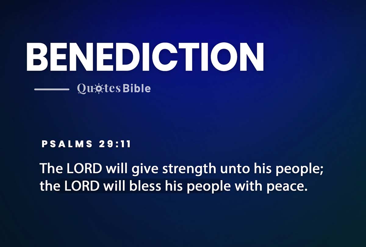 benediction bible verses quote