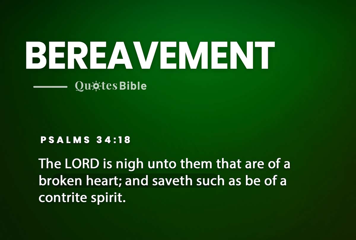 bereavement bible verses quote