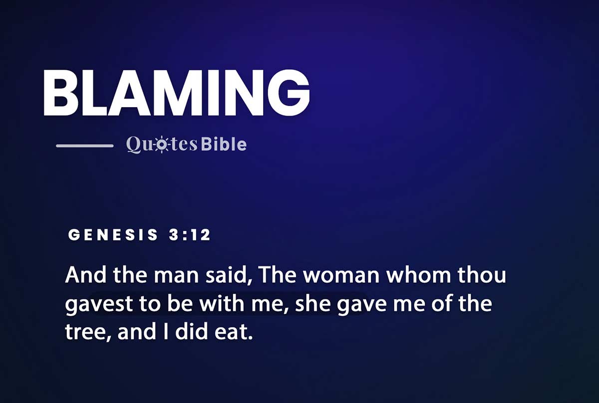 blaming bible verses quote