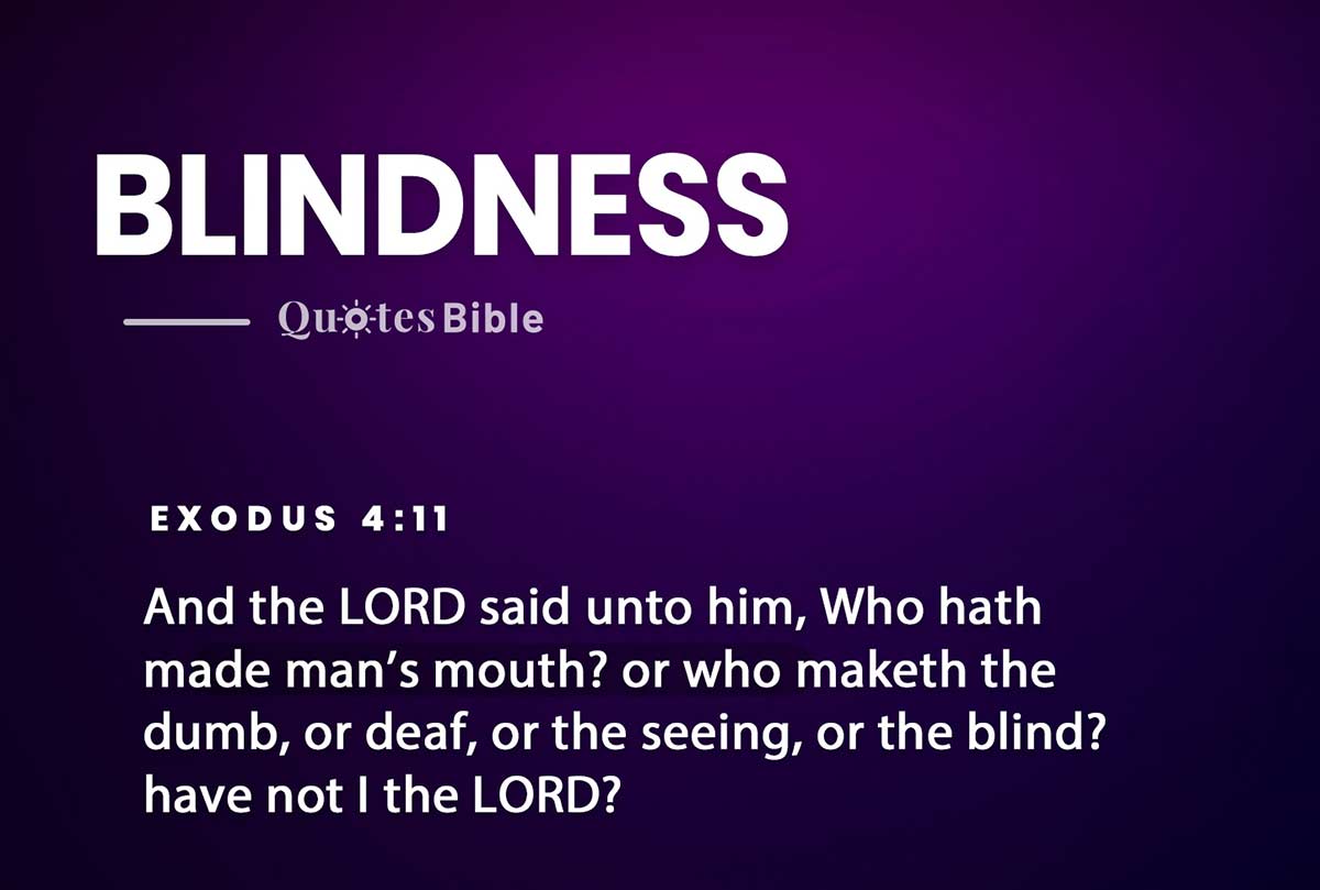 blindness bible verses quote