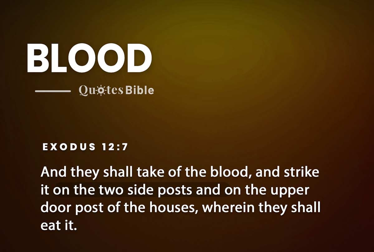 blood bible verses quote