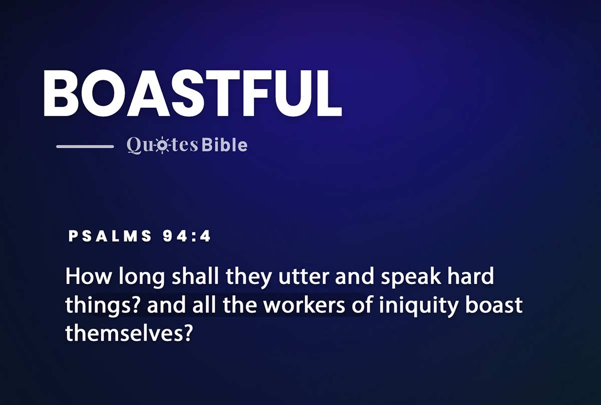 boastful bible verses quote