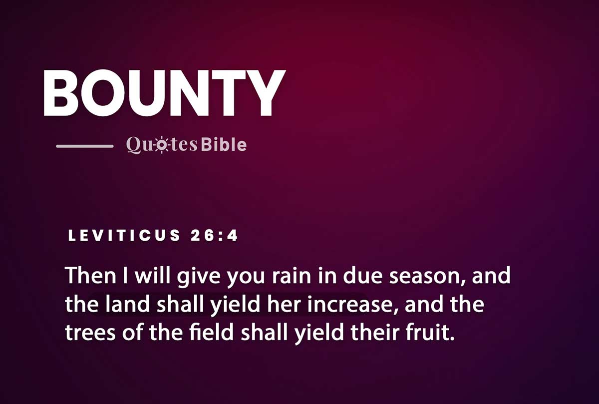 bounty bible verses quote