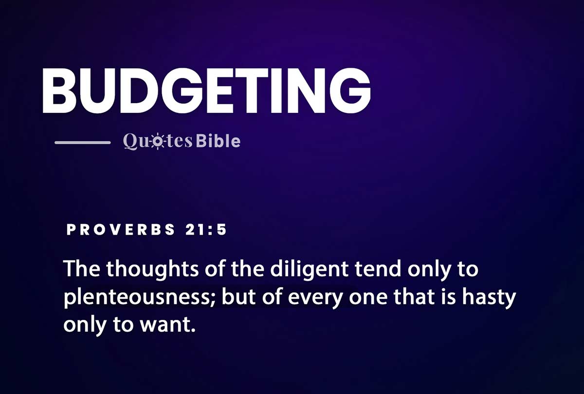 budgeting bible verses quote