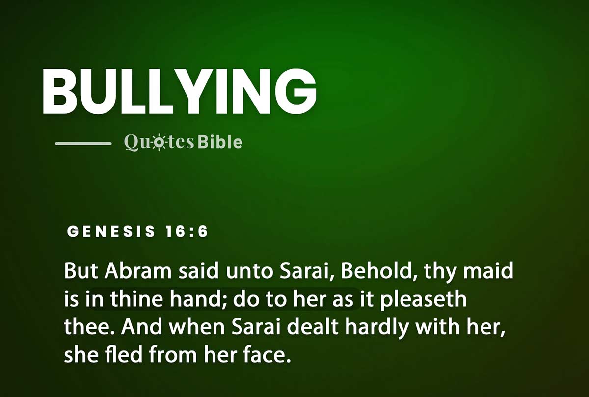 bullying bible verses quote