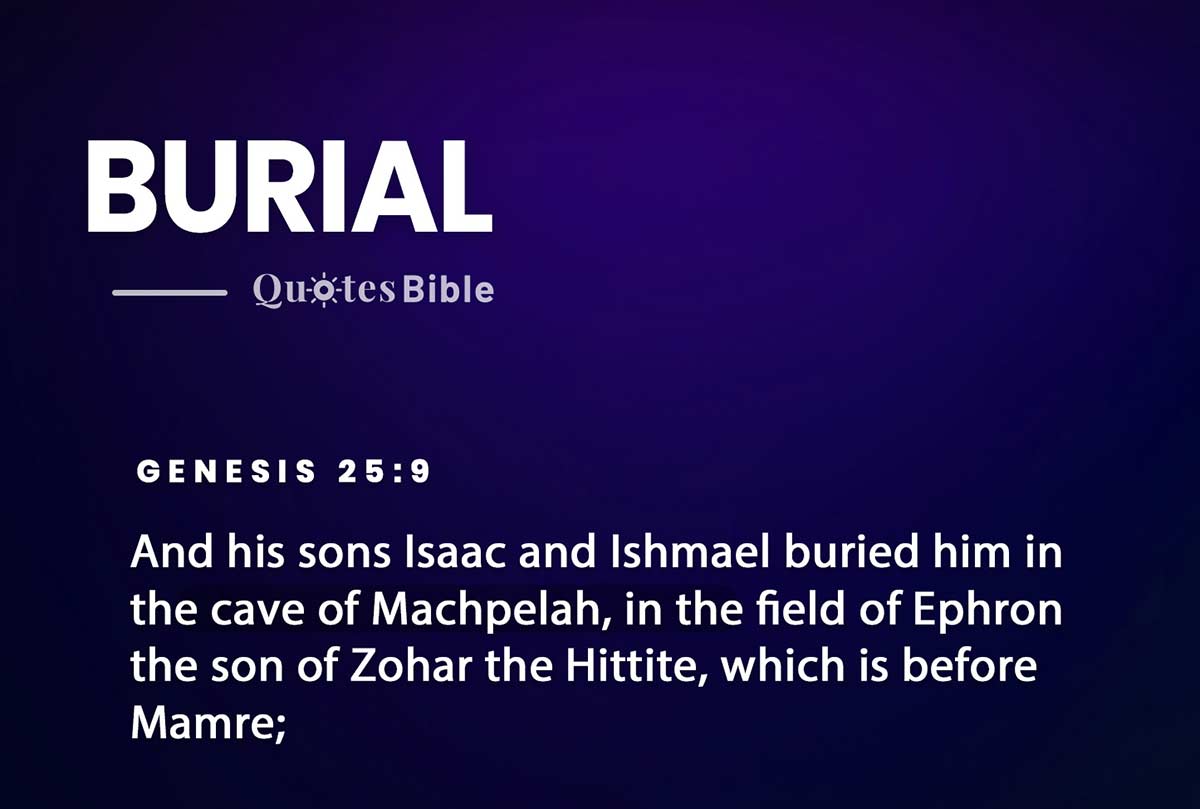 burial bible verses quote