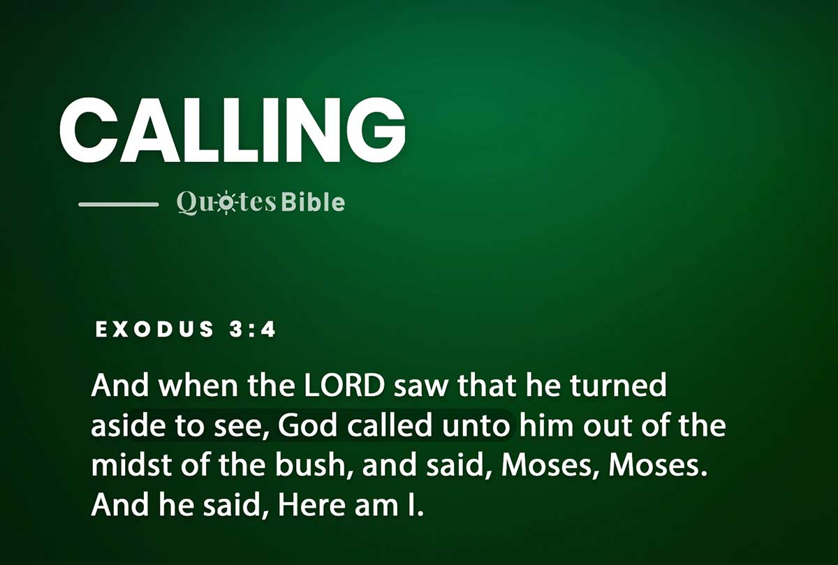 calling bible verses quote