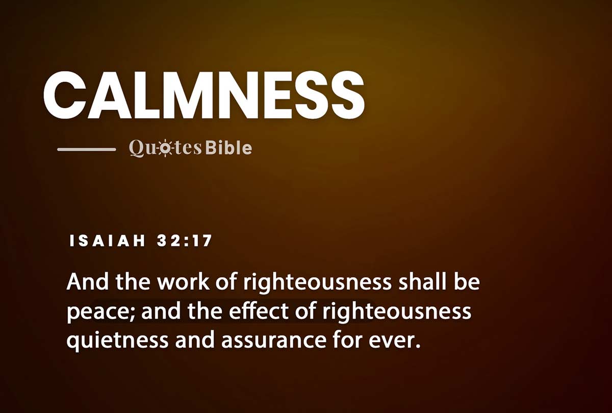 calmness bible verses quote