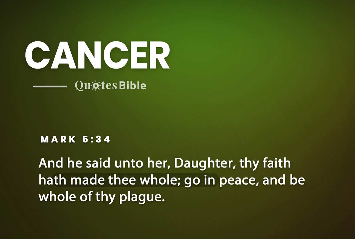 cancer bible verses quote