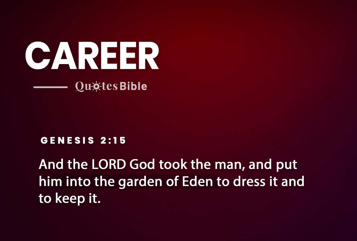 career bible verses quote