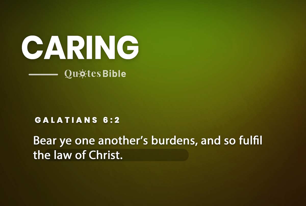 caring bible verses quote