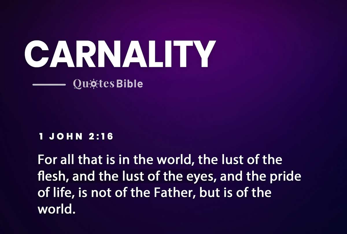 carnality bible verses quote