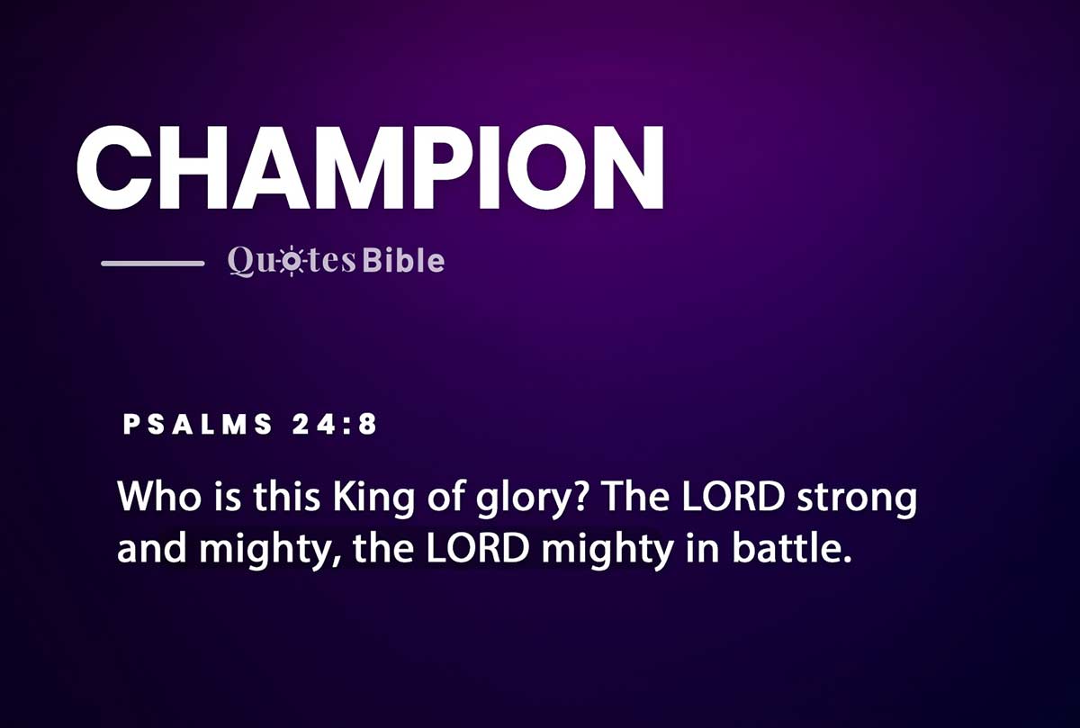 champion bible verses quote