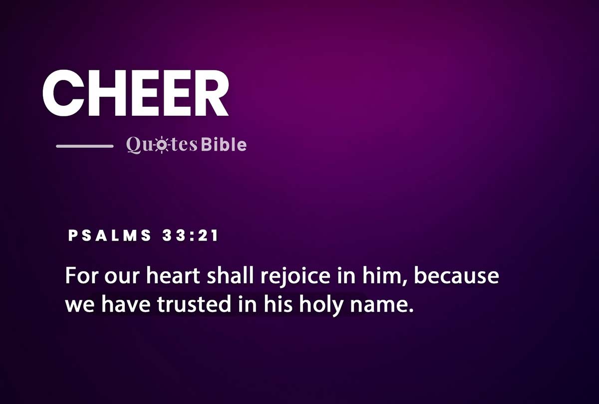 cheer bible verses quote