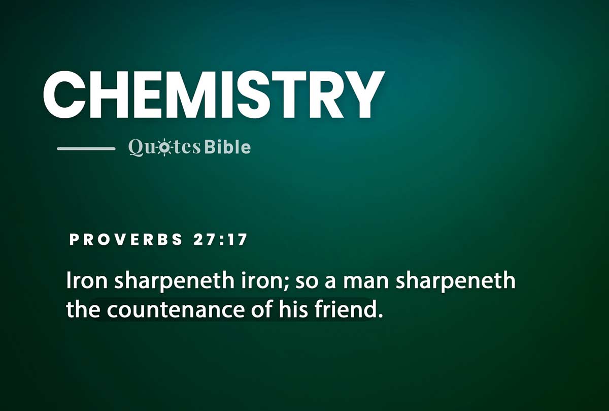 chemistry bible verses quote