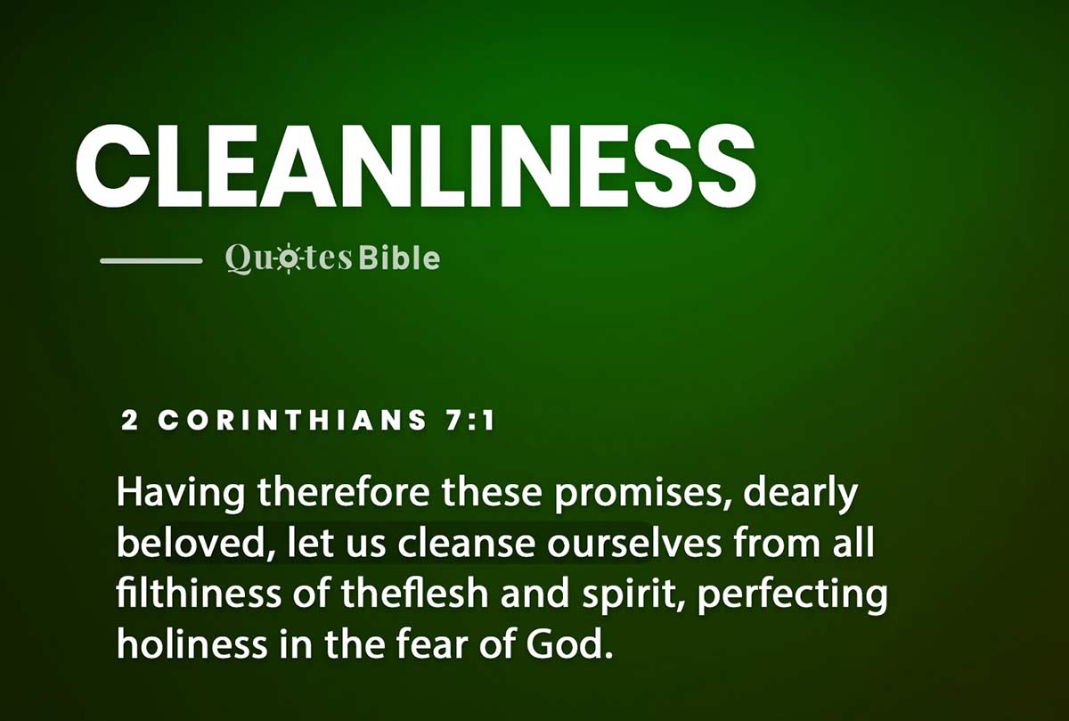 cleanliness bible verses quote