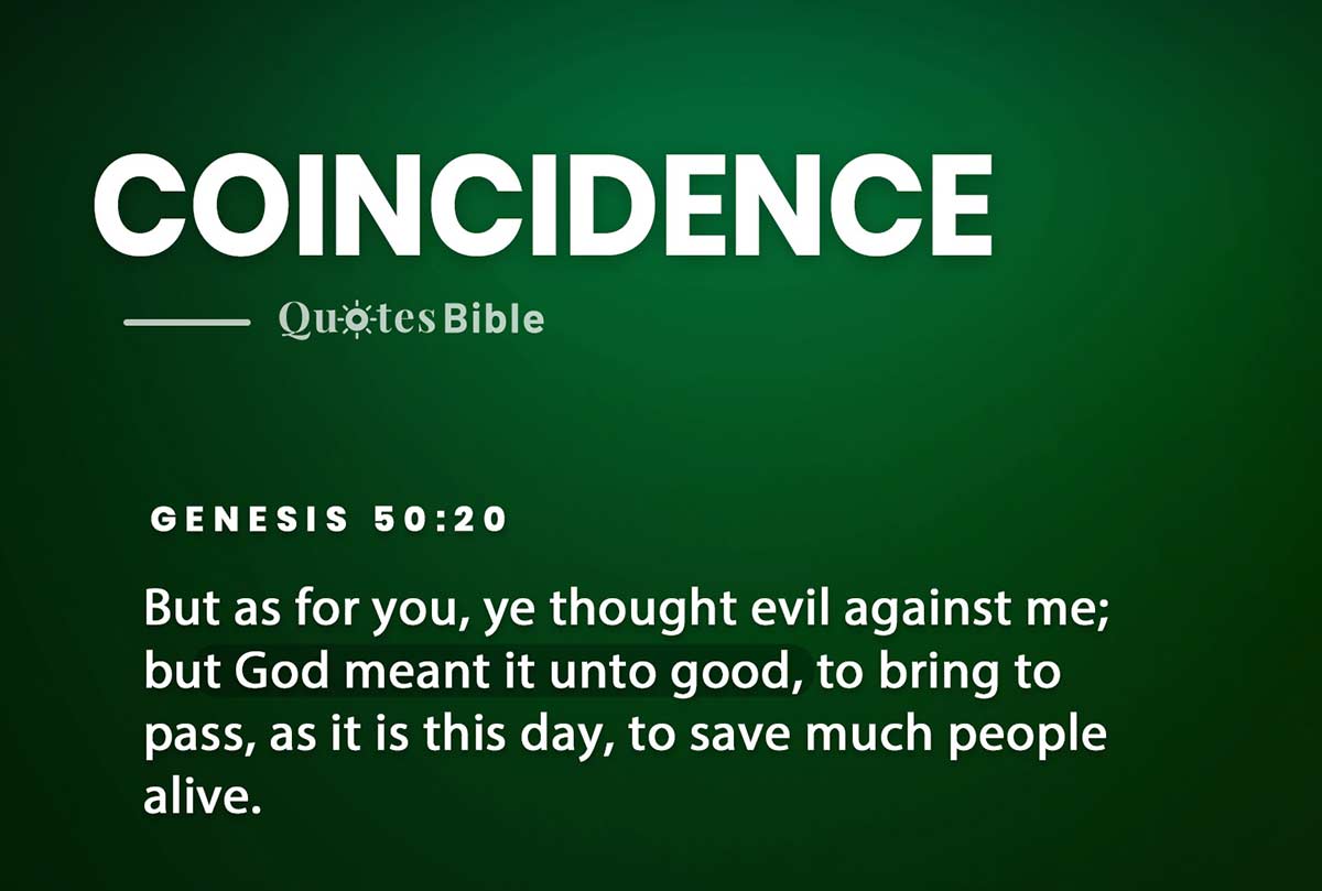 coincidence bible verses quote