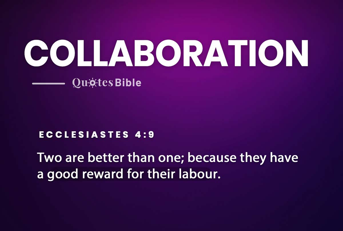 collaboration bible verses quote