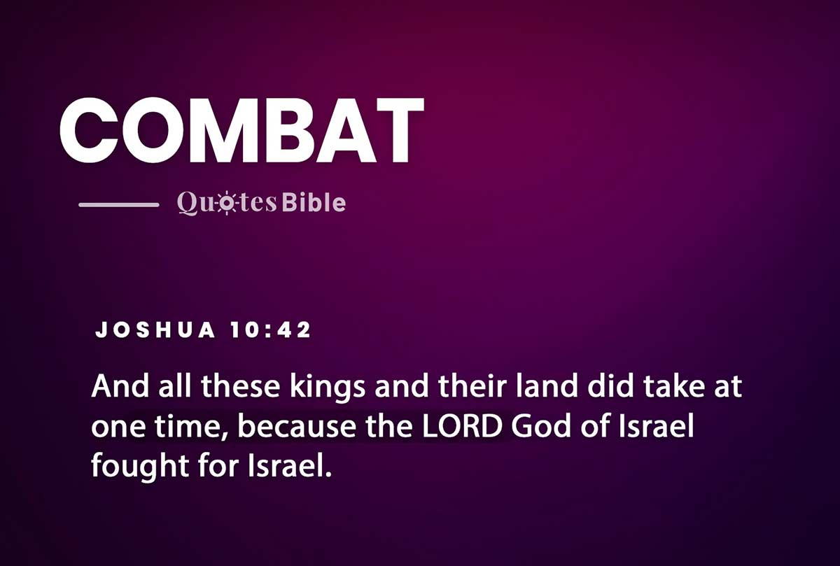 combat bible verses quote