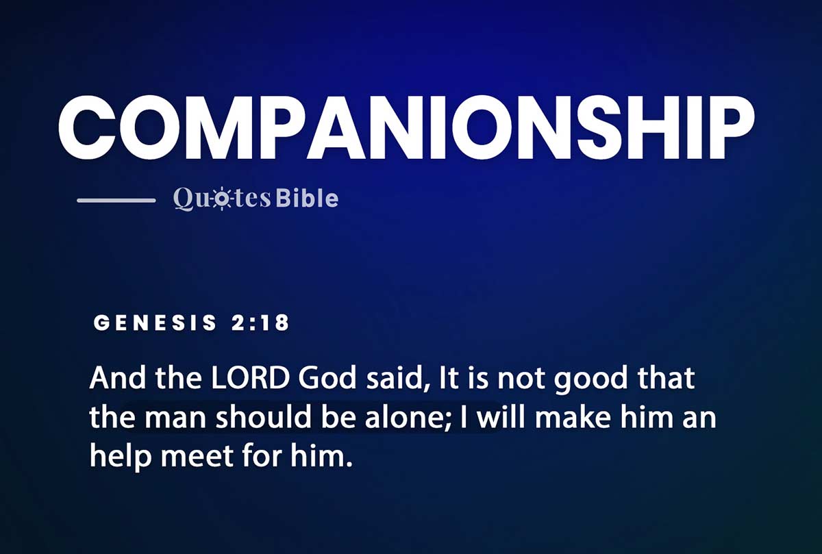 companionship bible verses quote