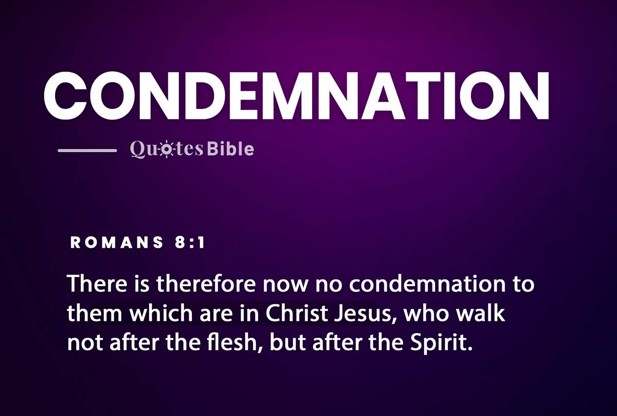 condemnation bible verses quote