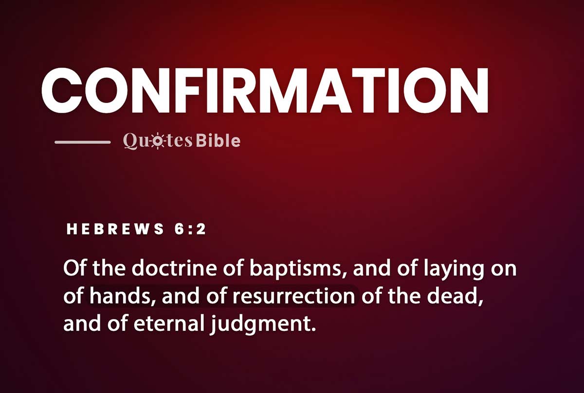 confirmation bible verses quote