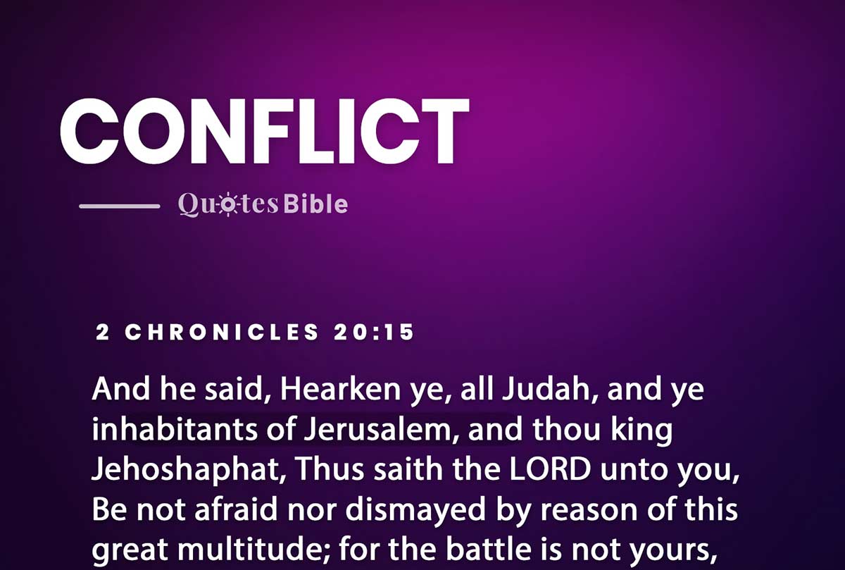 conflict bible verses quote