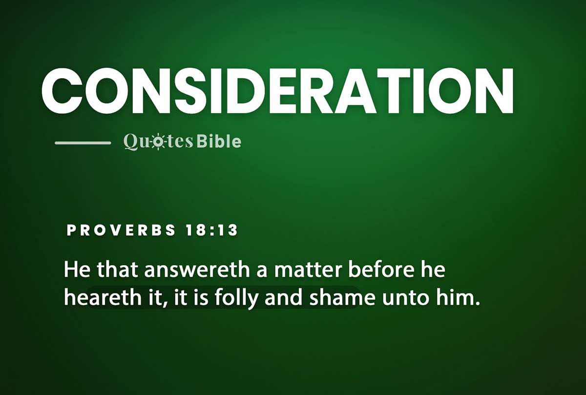 consideration bible verses quote