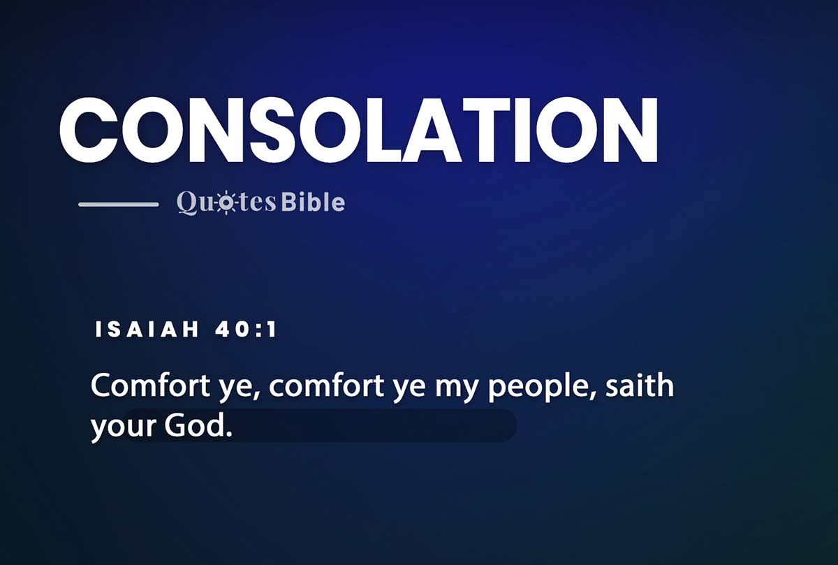 consolation bible verses quote