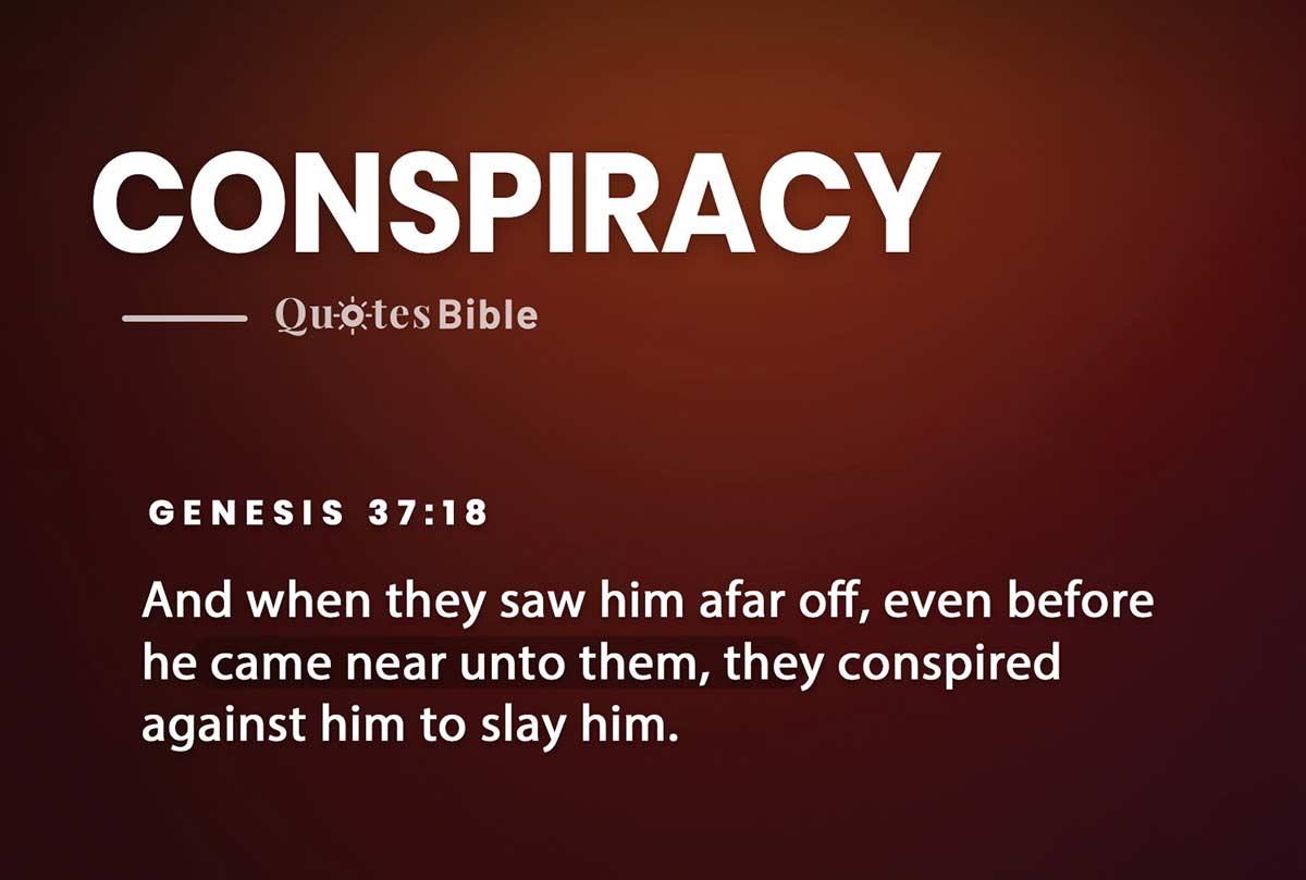 conspiracy bible verses quote