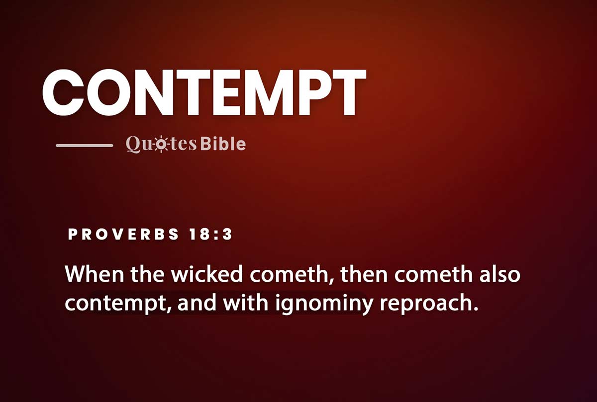 contempt bible verses quote