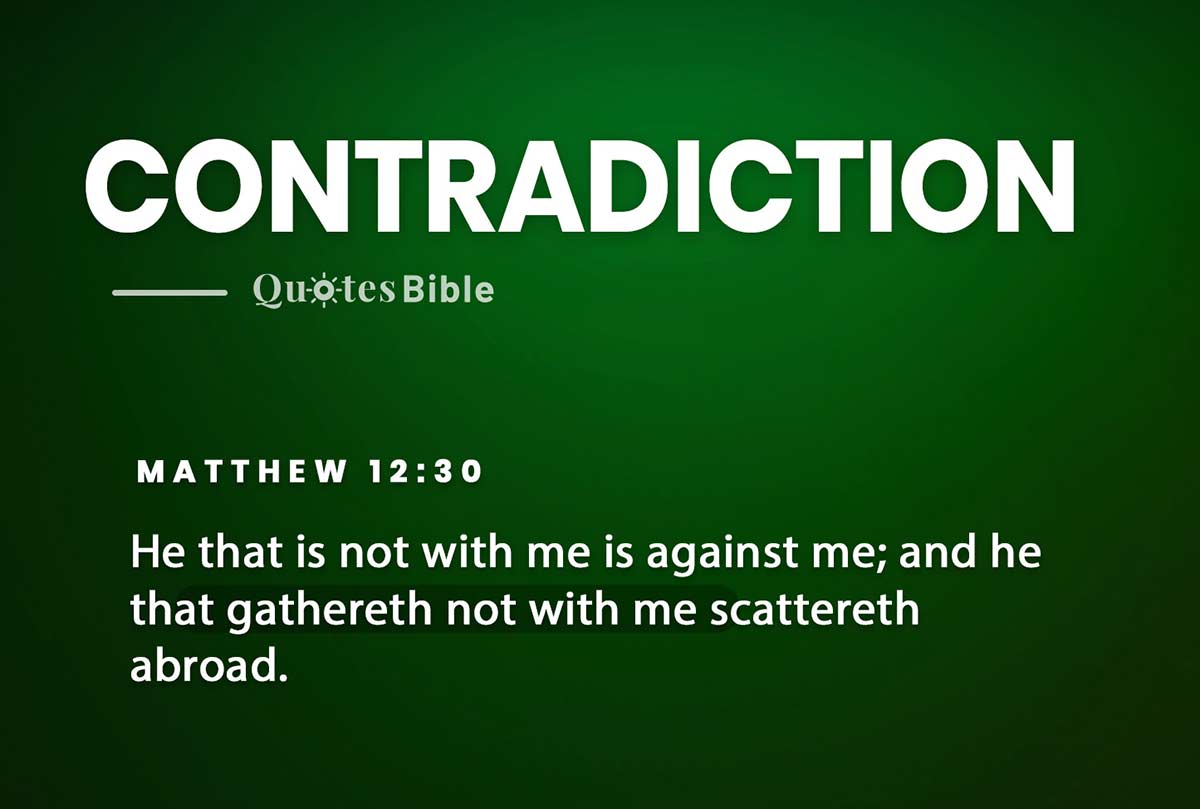 contradiction bible verses quote