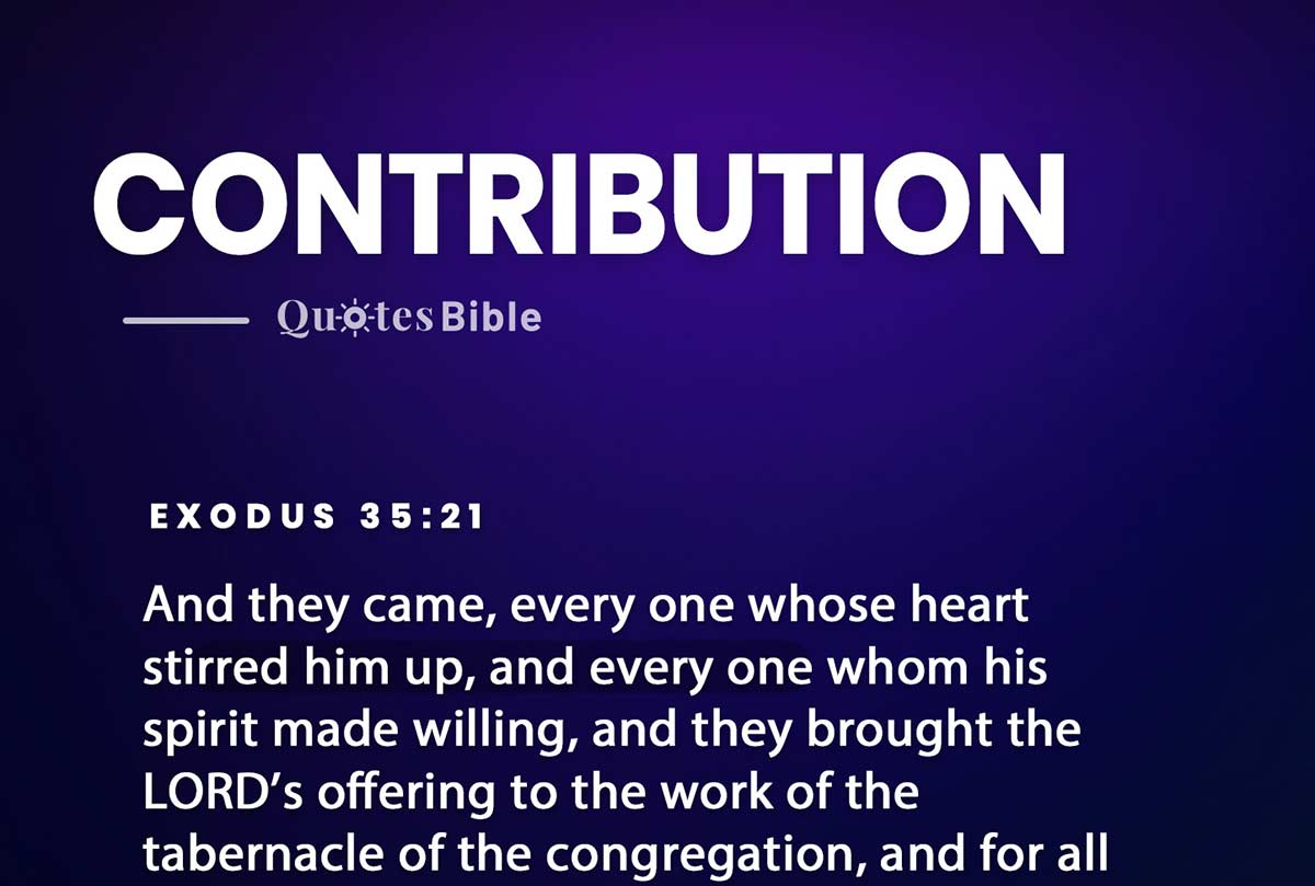 contribution bible verses quote