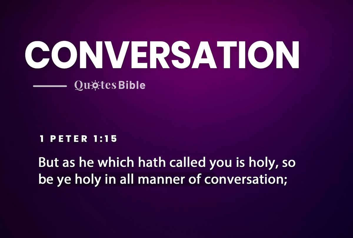 conversation bible verses quote