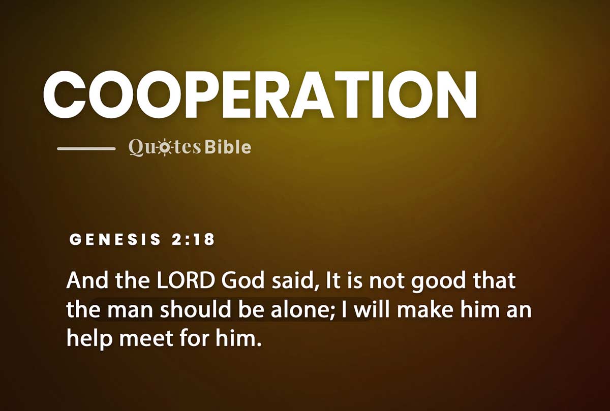 cooperation bible verses quote