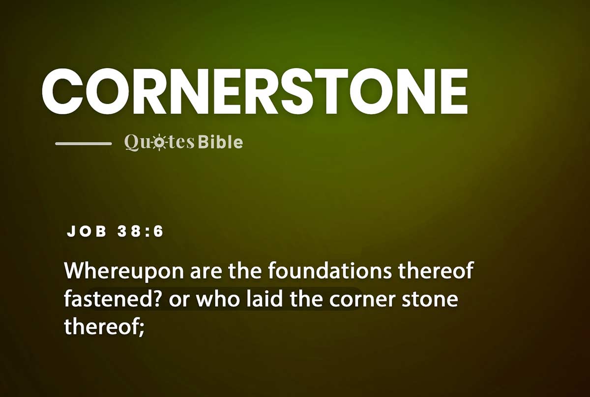 cornerstone bible verses quote